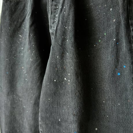 ssstein　  VINTAGE REPRODUCTION SPLASHED DENIM JEANS　BLACK