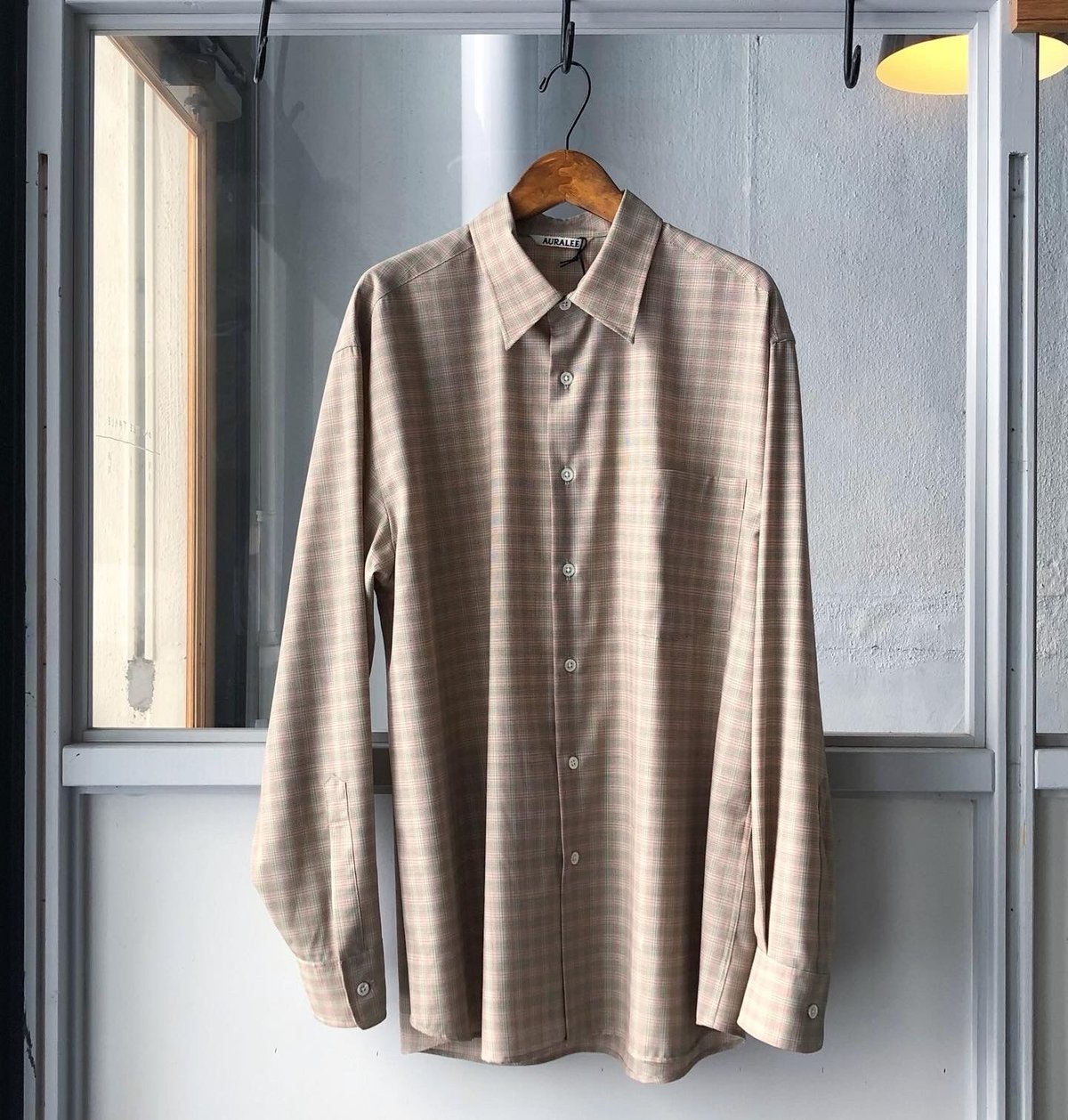 AURALEE SUPER LIGHT WOOL CHECK SHIRTS A20SS01L...