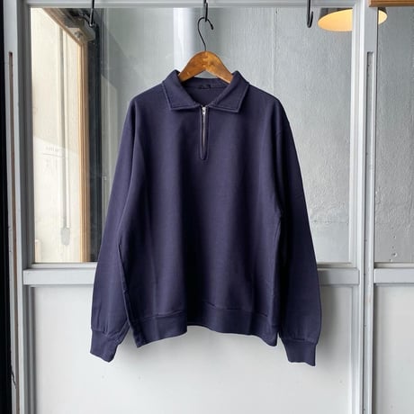 COMOLI  コットンシルクジャージ ハーフジップPO