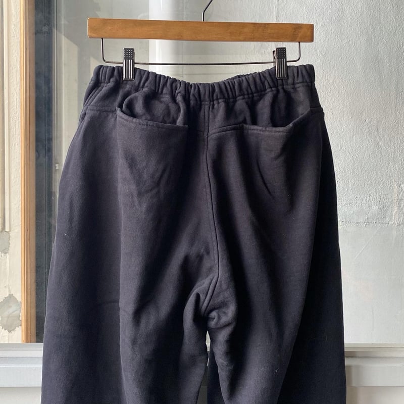 COMOLI 23AW コットン吊裏毛パンツ BLACK 1 COMOLI コットン吊裏毛 パンツ | 大阪心斎橋のメンズ洋服の