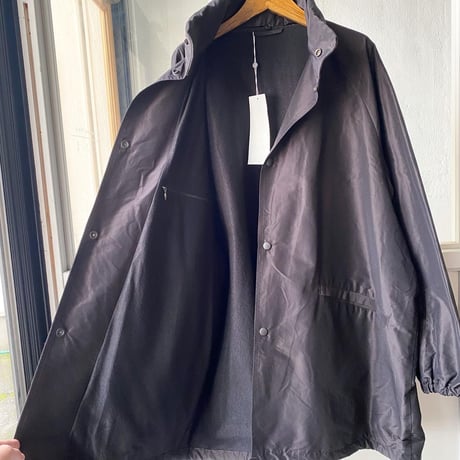 COMOLI　コットンシルク フーデッドコート