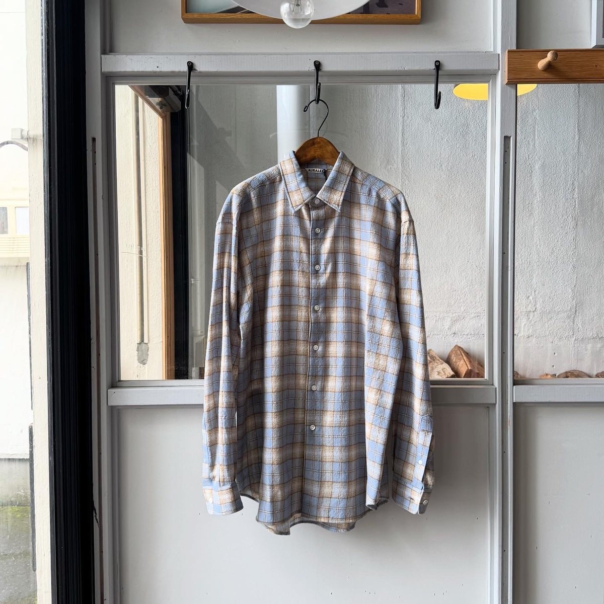 AURALEE AIRY WOOL CHECK SHIRT | Less Higashikawa