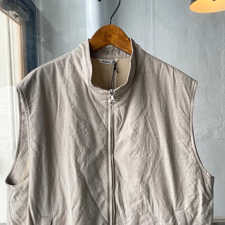 AURALEE　HIGH COUNT WOOL POPLIN VEST