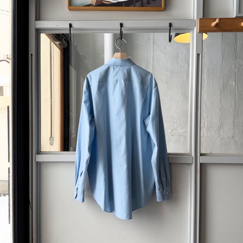 AURALEE WASHED FINX TWILL SHIRTS ノーカラー AURALEE WASHED FINX TWILL SHIRT | Less Higashi