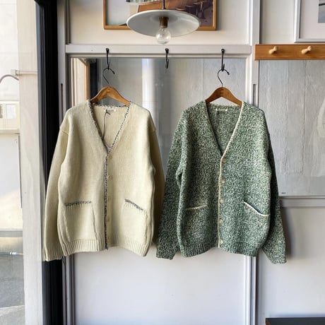 AURALEE　SILK WOOL CAMEL MIX KNIT CARDIGAN