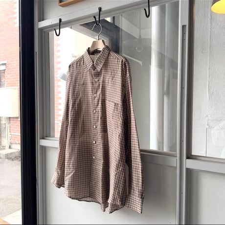 AURALEE　AIRY LIGHT COTTON CHECK BIG SHIRT