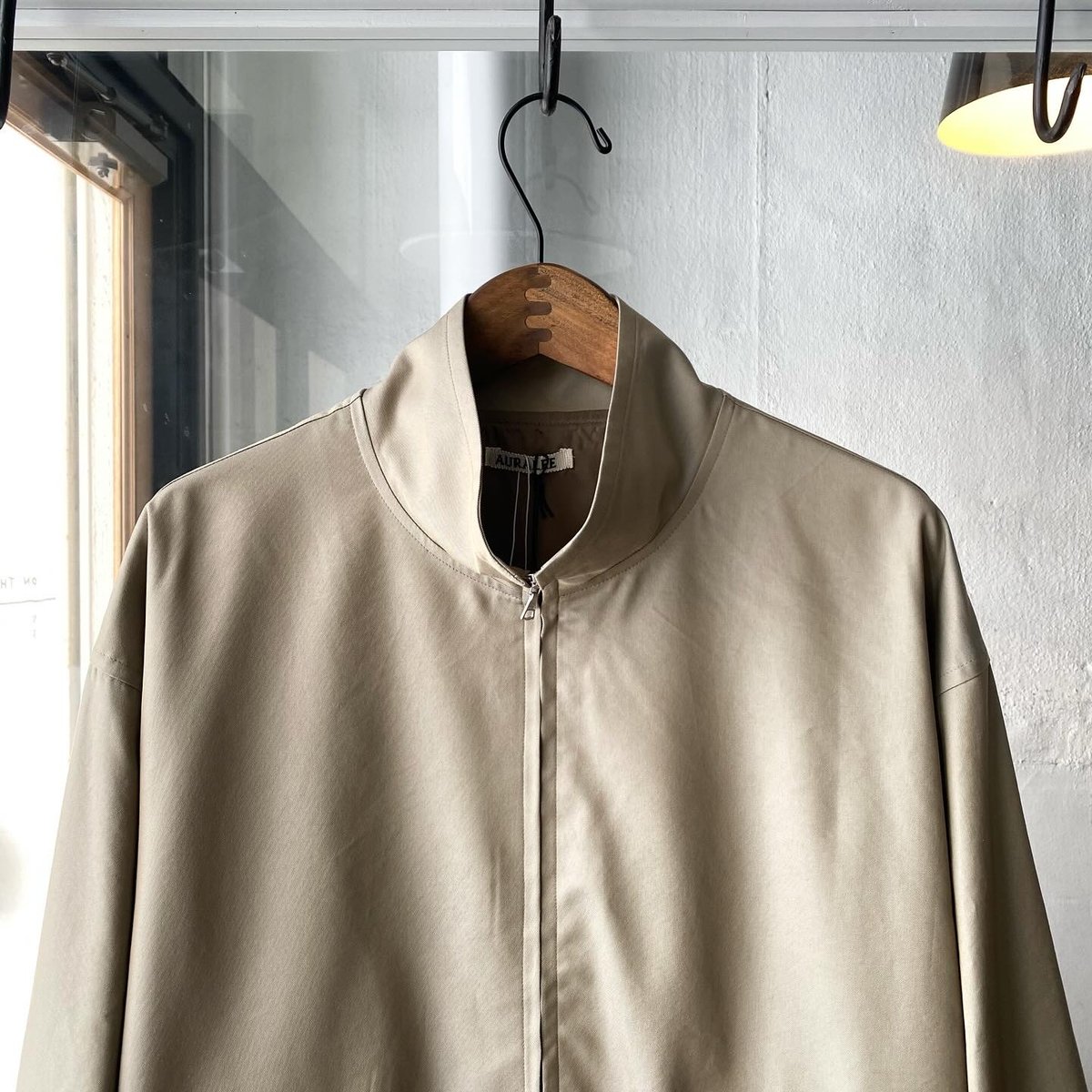 AURALEE WASHED FINX SILK CHAMBRAY BLOUSON | Les AURALEE WASHED FINX SILK CHAMBRAY BLOUSON | Les