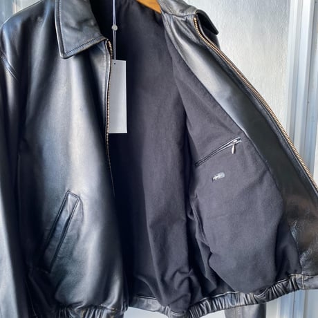 COMOLI　レザー ジップブルゾン