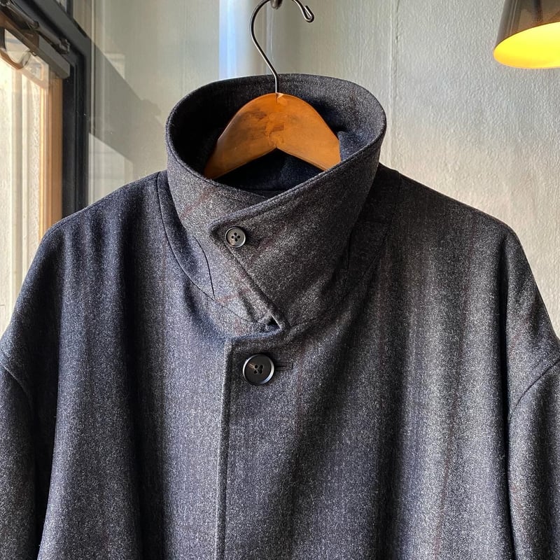 stein INVERTED PLEATS BALMACAAN COAT - ST.4