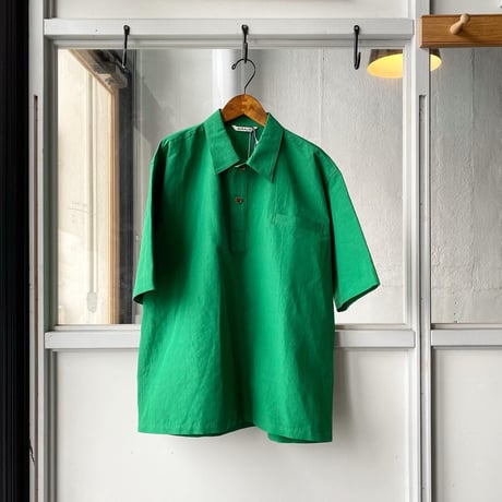 AURALEE 　HIGH DENSITY FINX LINEN WEATHER HALF SLEEVED SHIRTS