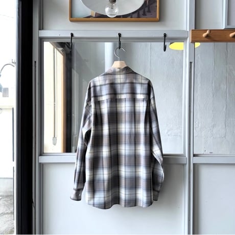 AURALEE　SUPER LIGHT WOOL CHECK SHIRT