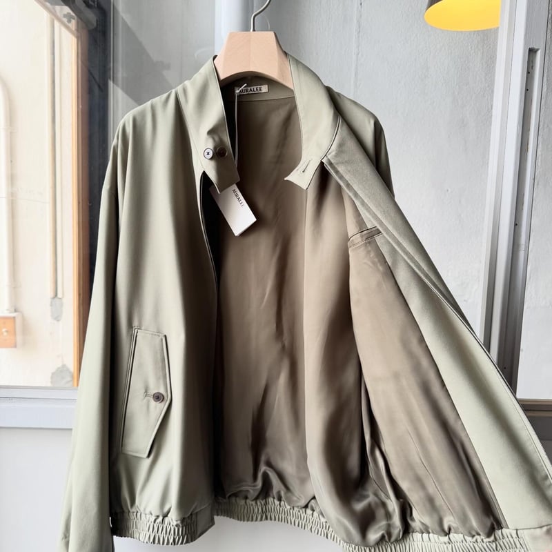 AURALEE ULTRA FINE TROPICAL WOOL ZIP BLOUSON |
