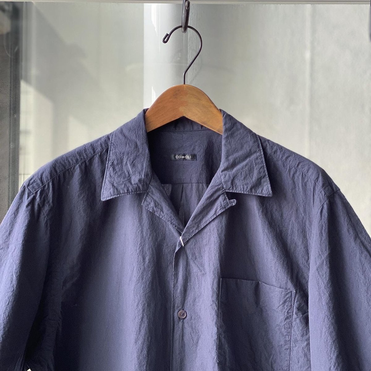 COMOLI コモリ ベタシャン タイプライター　オープンカラーシャツ COMOLI タイプライター オープンカラーシャツ | Less Higashikawa