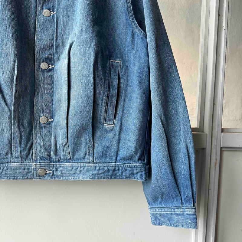 AURALEE SELVEDGE FADED LIGHT DENIM BLOUSON | Le AURALEE SELVEDGE FADED LIGHT DENIM BLOUSON | Le