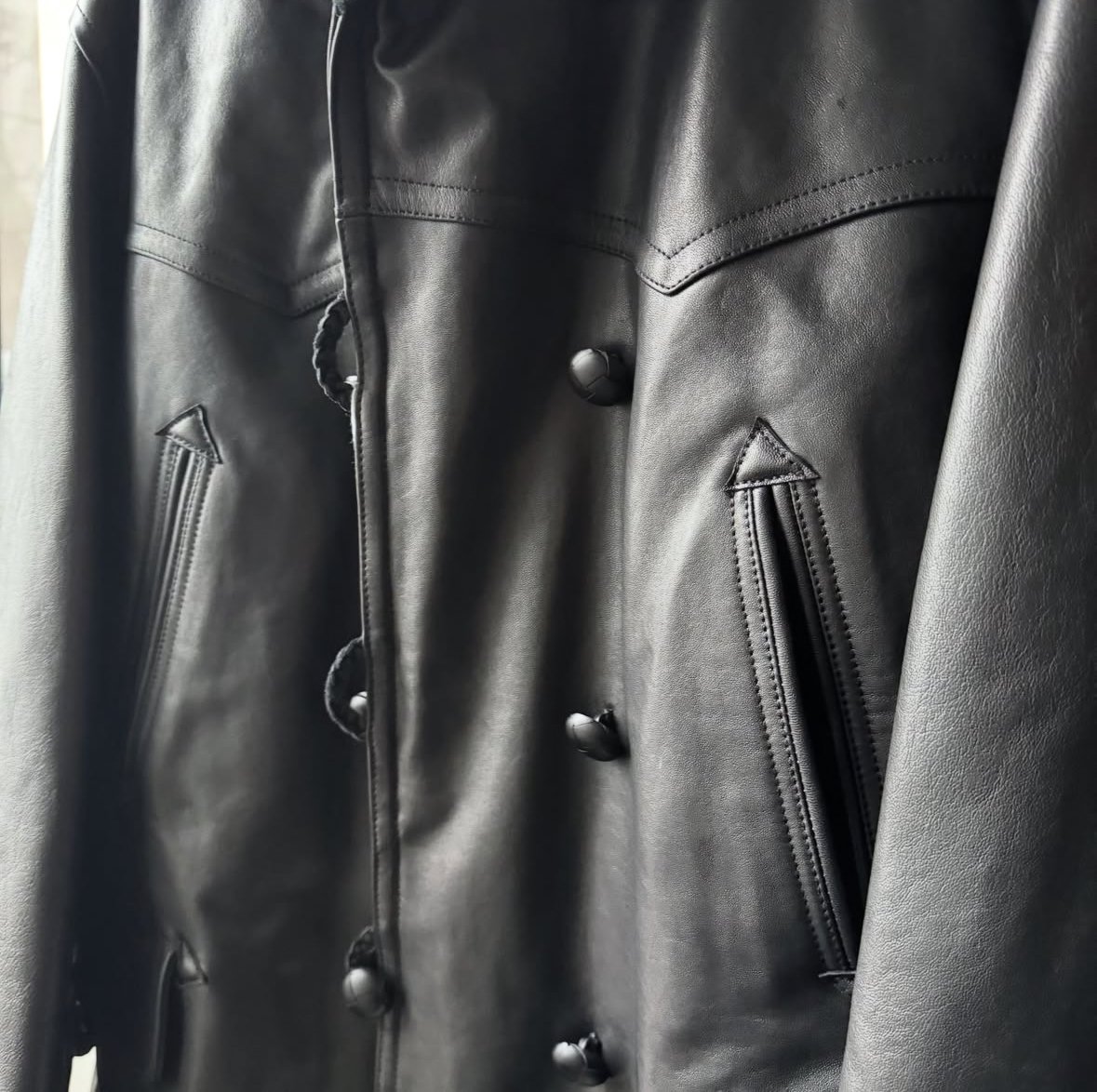 b*g様 comoli 25aw ラムレザー　カナディアンコート COMOLI Lamb Leather Canadian Coat BLACK | CASANOVA&CO Online Store