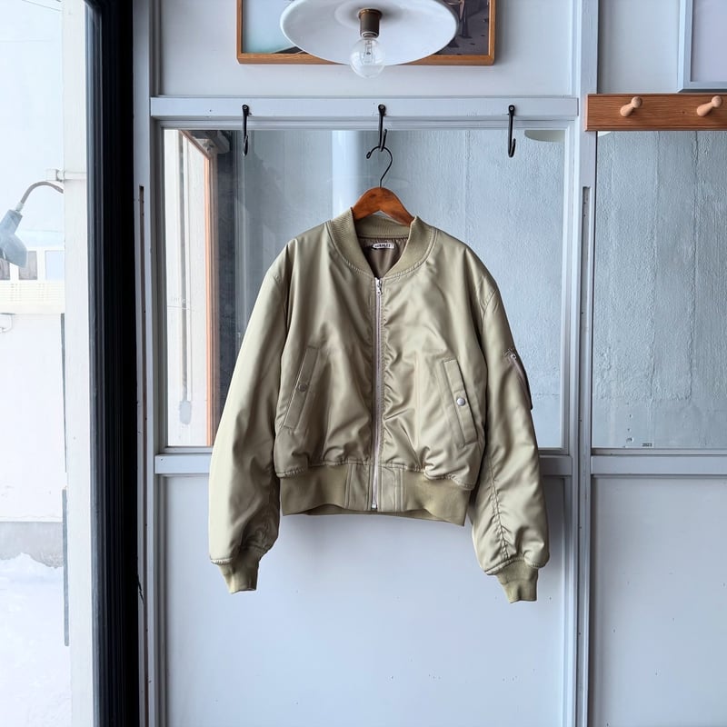 AURALEE HIGH DENSITY SILK TWILL FLIGHT BLOUSON AURALEE HIGH DENSITY SILK TWILL FLIGHT BLOUSON
