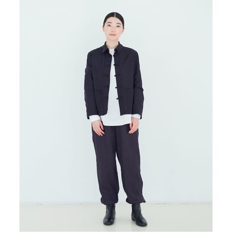 fruits of life　リネンジョガーパンツ / 黒茶色(ブラウン)