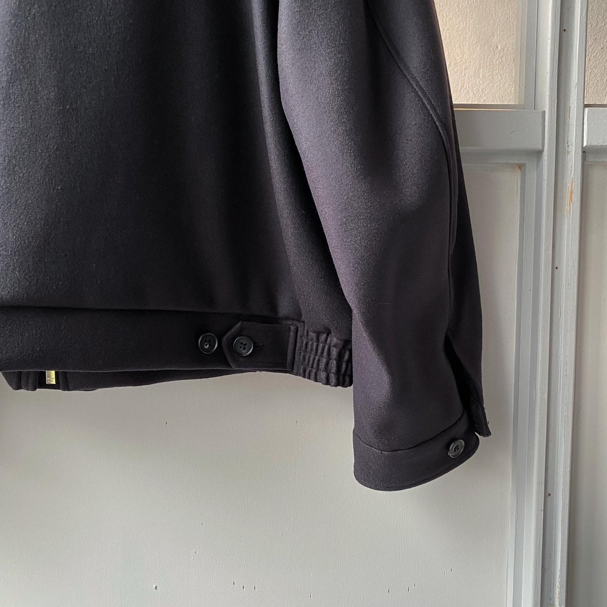 stein OVERSIZED MELTON HARRINGTON ZIP JACKET
