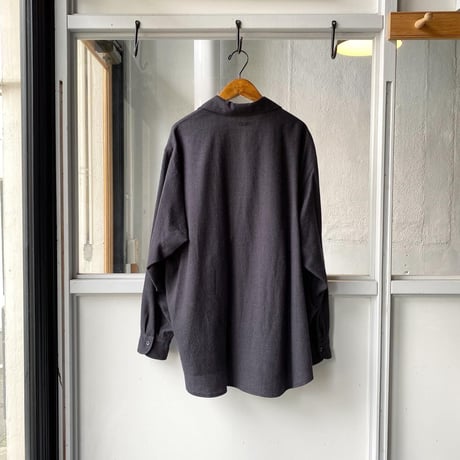 COMOLI　ウールビエラ スキッパーシャツ