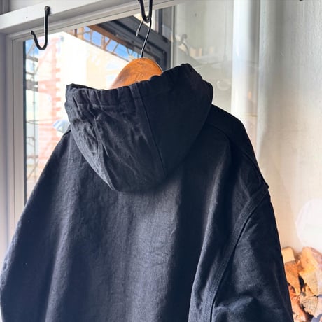 COMOLI　ブラックデニム ジップパーカ