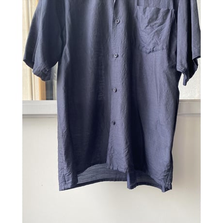 COMOLI  ウールシルク  オープンカラーシャツ