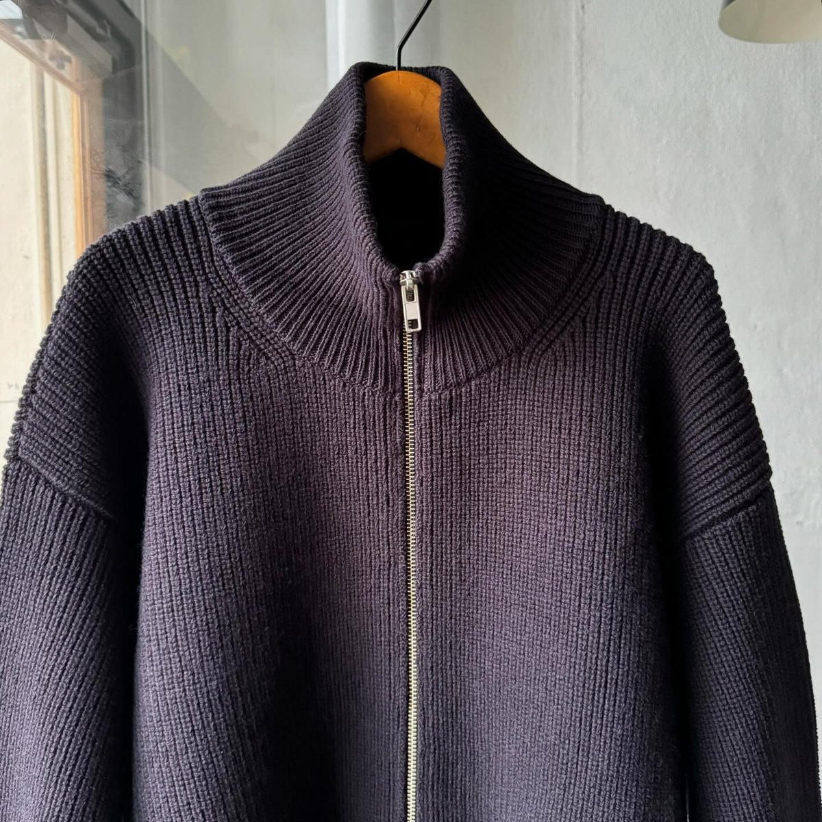 ssstein OVERSIZED DRIVERS KNIT ZIP JACKET | L