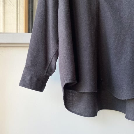 COMOLI   ウールビエラ スキッパーシャツ