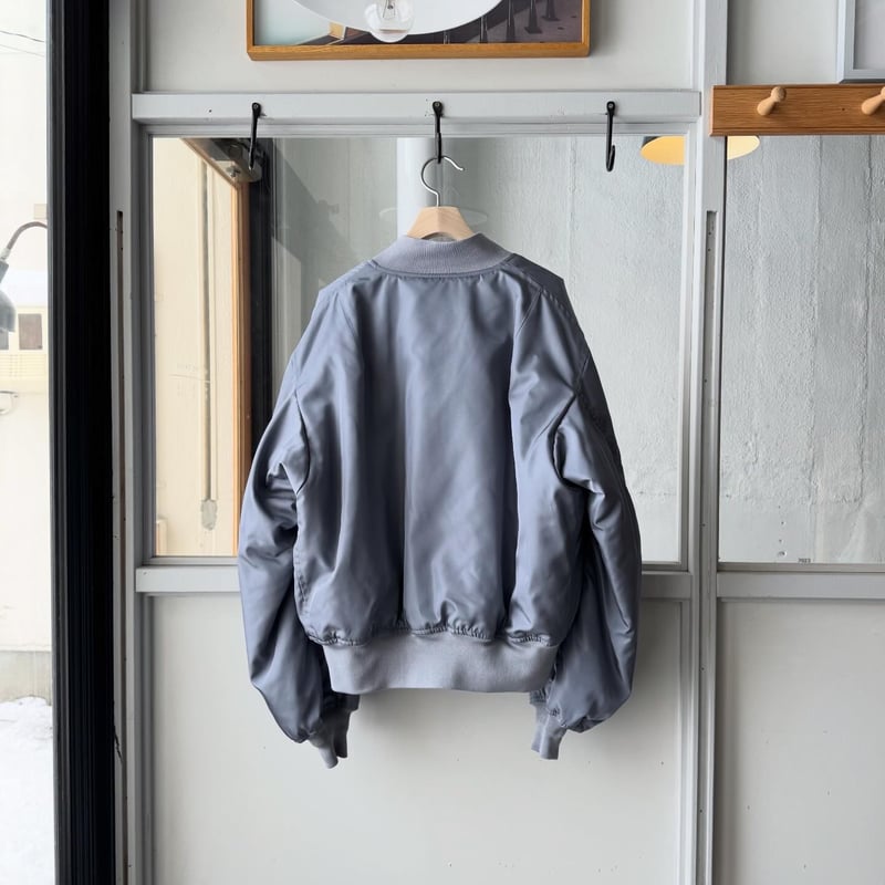 AURALEE HIGH DENSITY SILK TWILL FLIGHT BLOUSON