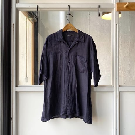 COMOLI　リネンツイル 半袖オープンカラーシャツ