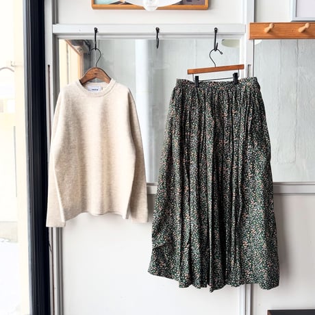 YAECA　[WOMENS] CANVAS DESIGN　ギャザースカート (MARGUERITE)