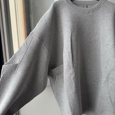 ssstein　  COTTON DOUBLE KNIT TUCKED CREW NECK LS