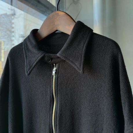 COMOLI　縮絨ウール ハーフジップワンピース