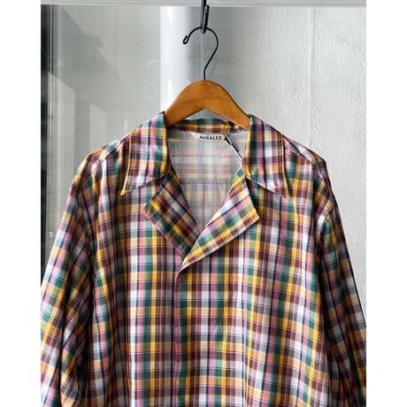 AURALEE 　GIZA LIGHT WEIGHT DOUBLE-CLOTH P/O SHIRTS  (mens)
