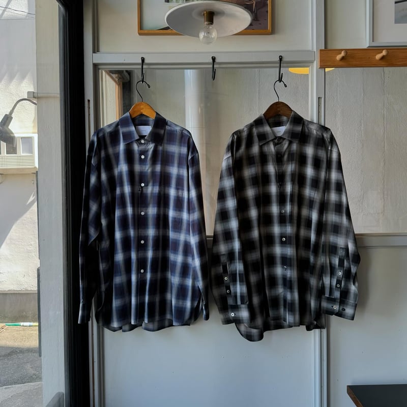 即完品ssstein 24AW OVERSIZED DOWN PAT SHIRT ssstein / シュタイン】OVERSIZED DOWN PAT SHIRT - BLACK OMBRE