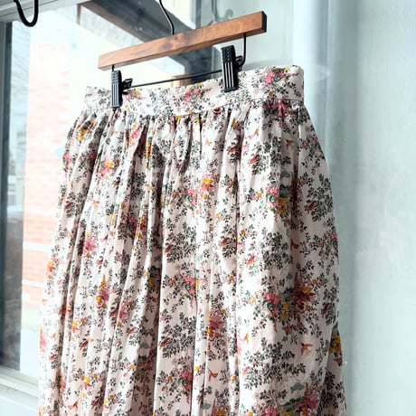 YAECA　[WOMENS] CANVAS DESIGN　ギャザースカート. (MINIATURE WONDERLAND)