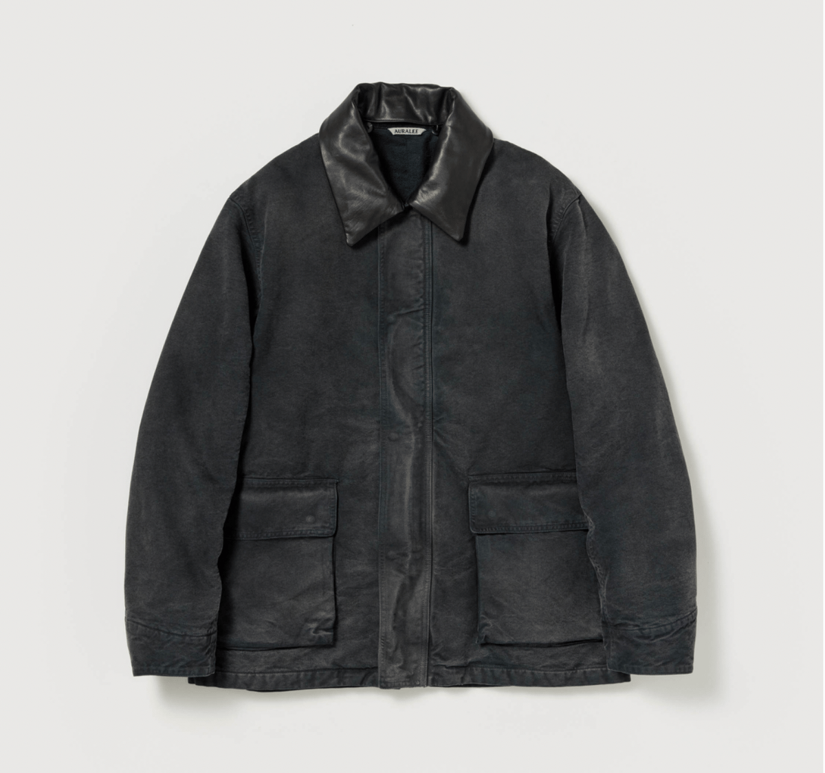 AURALEE PRODUCT DYED ORGANIC COTTON DUCK BLOUSO