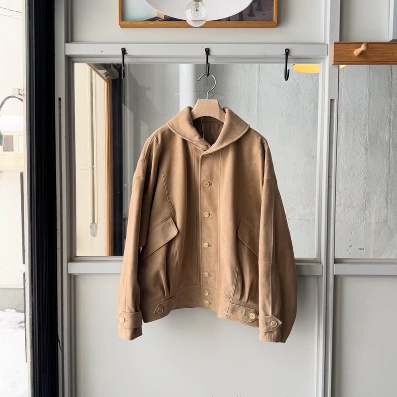 AURALEE SILKY GRAIN SUEDE BLOUSON | Less Higas