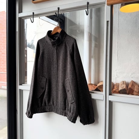 AURALEE　ALPACA WOOL SILK TWEED ZIP BLOUSON