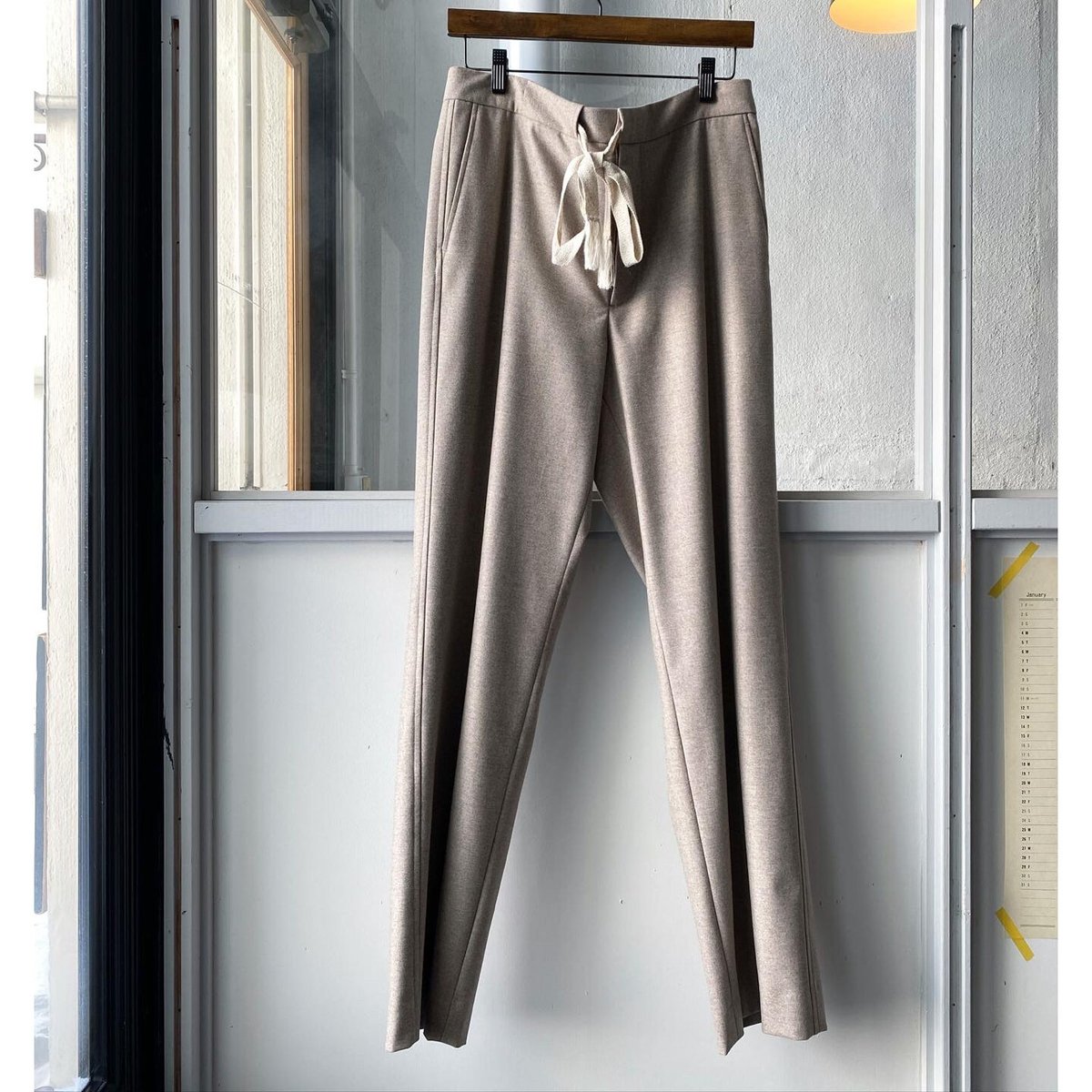 AURALEE WOOL FULLING FLANNEL SLACKS A20AP03CF AURALEE WOOL FULLING FLANNEL SLACKS A20AP03CF