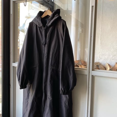 COMOLI　コットンシルク  フーデッドロングコート