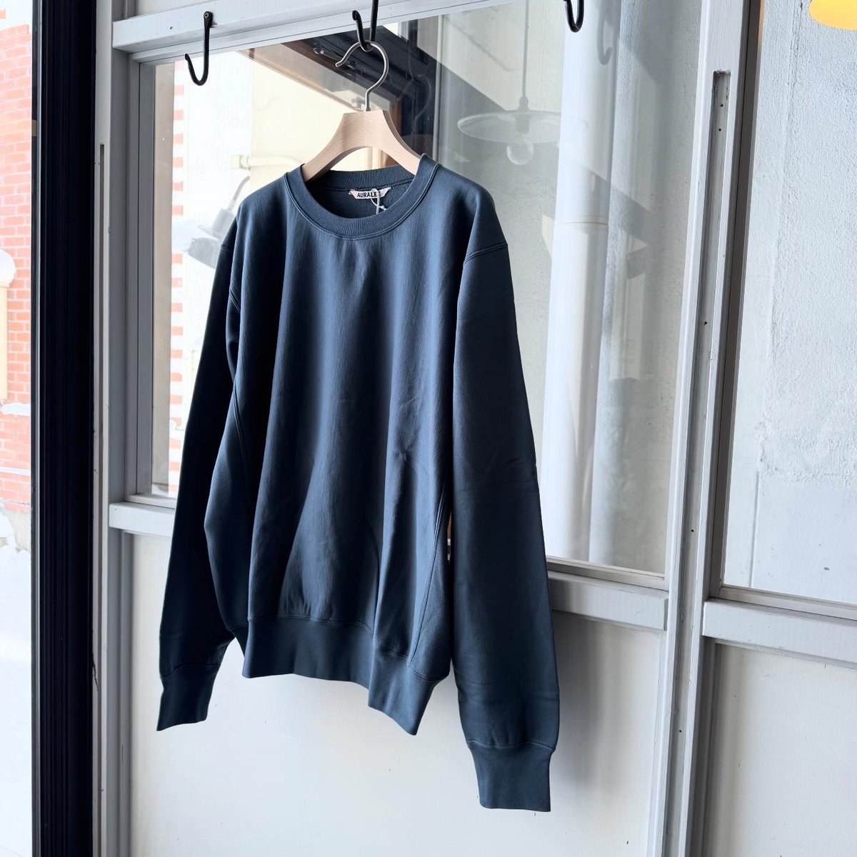 AURALEE ELASTIC HIGH GAUGE SWEAT P/O | Less Hi