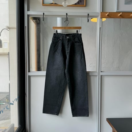 ssstein　  VINTAGE REPRODUCTION SPLASHED DENIM JEANS　BLACK