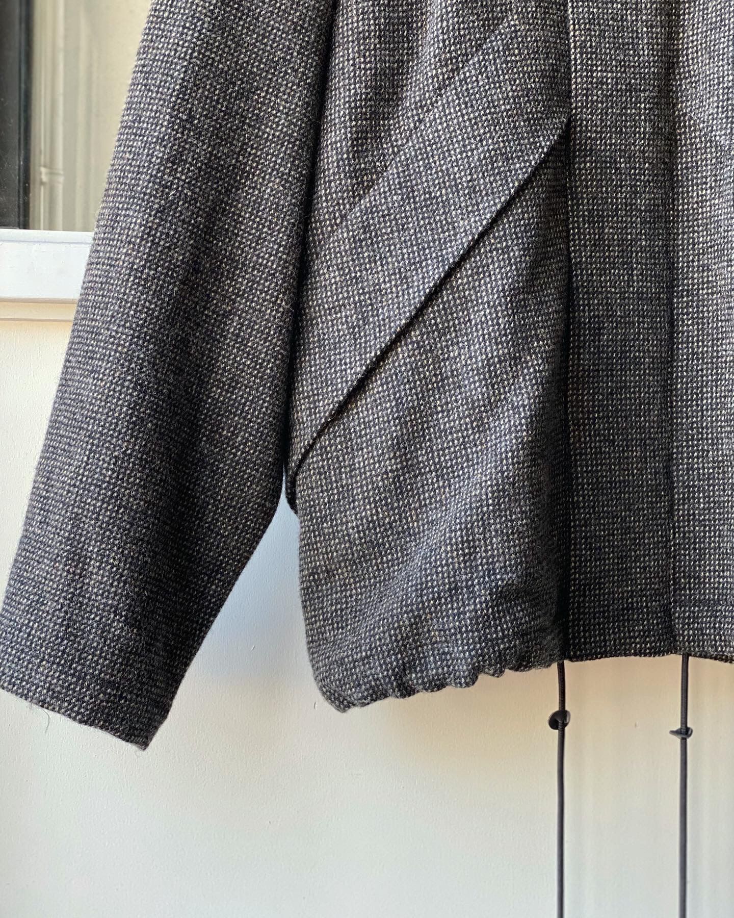 AURALEE WOOL HAIRLINE LIGHT TWEED ZIP BLOUSON