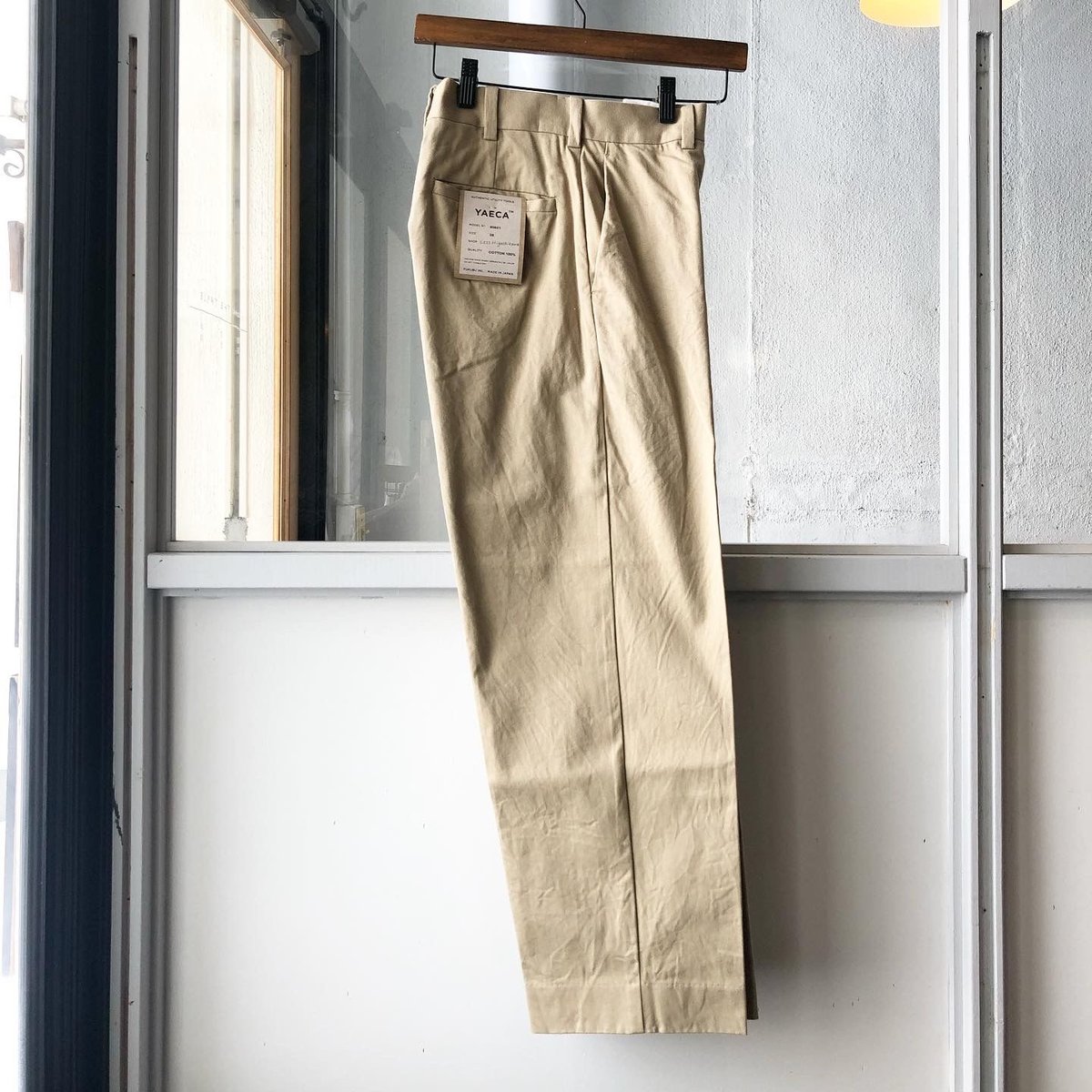 YAECA チノパン クリースド 白 CHINO CLOTH PANTS WIDE #LIGHT