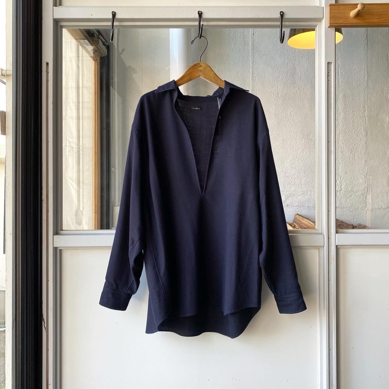 COMOLI ウールビエラ スキッパーシャツ | Less Higashikawa COMOLI ウールビエラ スキッパーシャツ | Less Higashikawa
