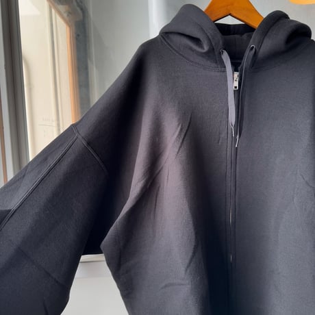 ssstein　  COTTON DOUBLE KNIT TUCKED ZIP HOODY
