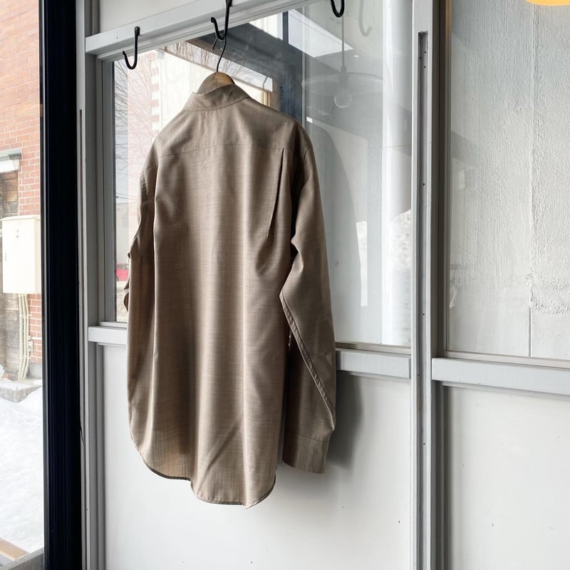 AURALEE SUPER FINE TROPICAL WOOL SHIRT | Less