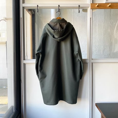 AURALEE 　LIGHT MELTON HOODED LINER COAT