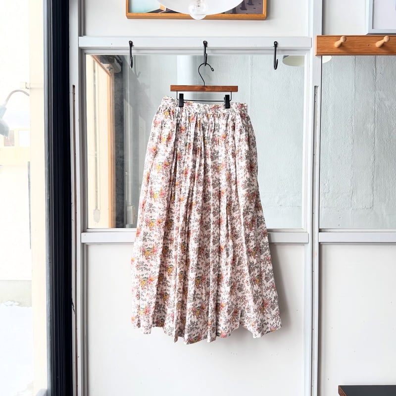 YAECA [WOMENS] CANVAS DESIGN ギャザースカート. (MINIATU