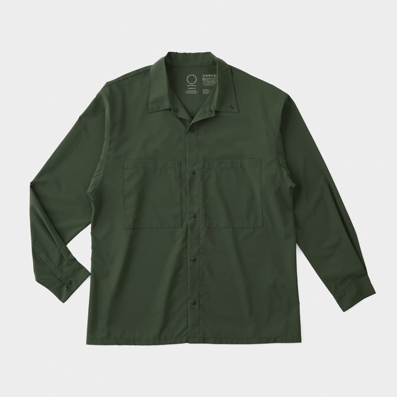 山と道 UL Big Pocket Shirt XL slate green 山と道 UL Big Pocket Shirt - Unisex ※在庫あり | L